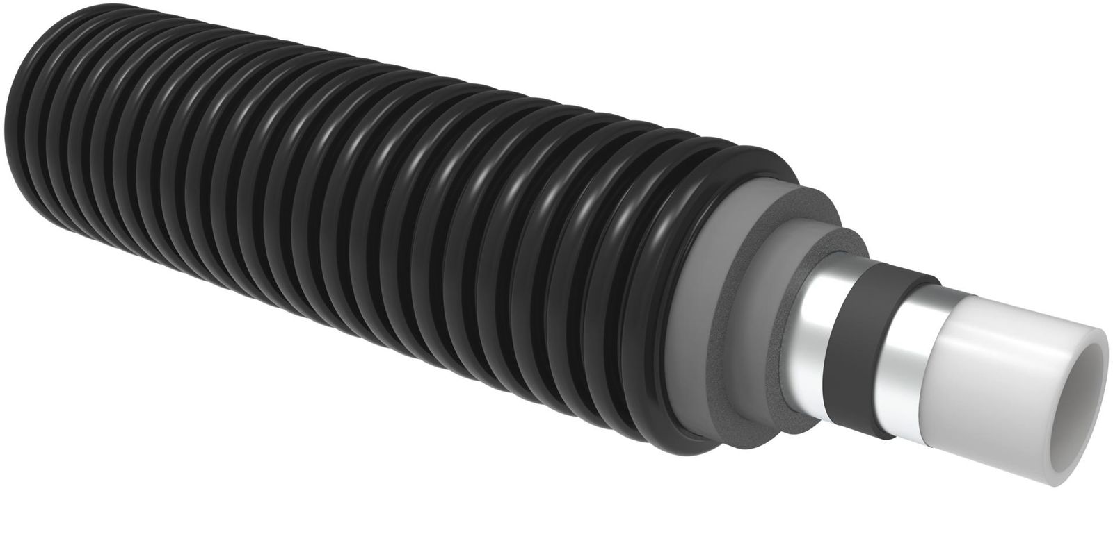 Uponor Verbundrohr Ecoflex Thermo Single VIP 50 x 4,6 mm, Ø 140mm, Ring 200 m