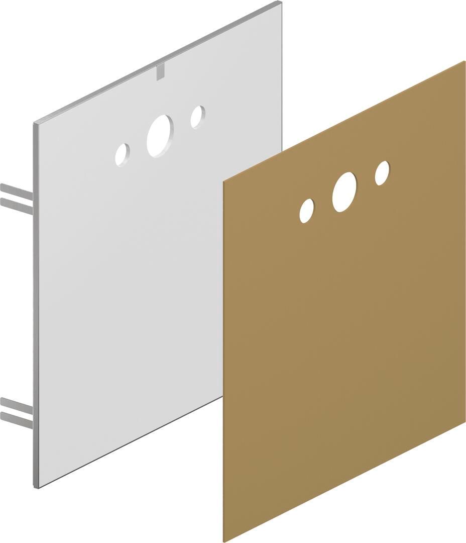 Uponor Wandabdeckung Motion aus Edelstahlrahmen und PVC-Abdeckung