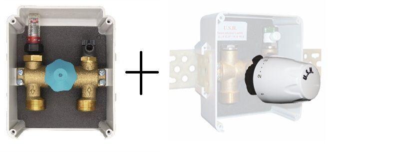 USH Kombi-Einzelraumregelung RTB+TH weiss, mit Volumenstrom-Tempomat