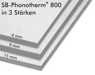 USH Ausgleichsplatte SB-Phonotherm 800 9 x 600 x 1000 mm, zur Entkopplung, Lastverteilung