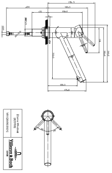 V&B Spültisch-Einhebelmischer Como Window 14,8 l/min, umlegbar, Edelstahl anthracite