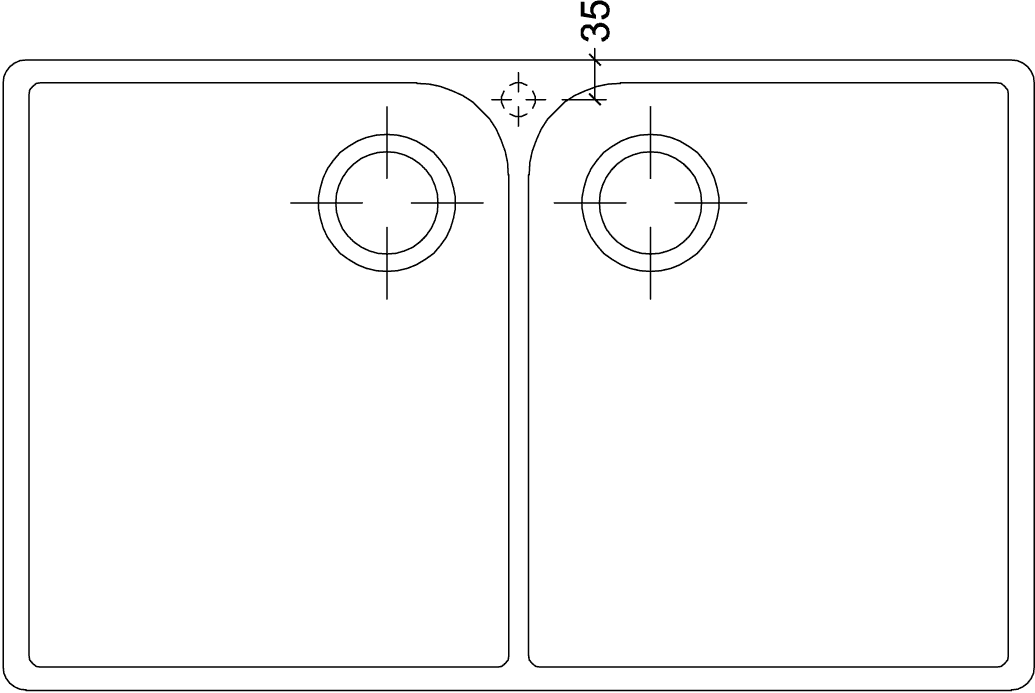 V&B Spülstein Doppelbecken 90 X Ablaufgarnitur mit Handbetätigung, mit Handbetätigung, weiß alpin CeramicPlus