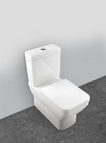 V&B WC-Sitz Architectura Scharniere Edelstahl, mit Quick-Release und Softclosing, weiß