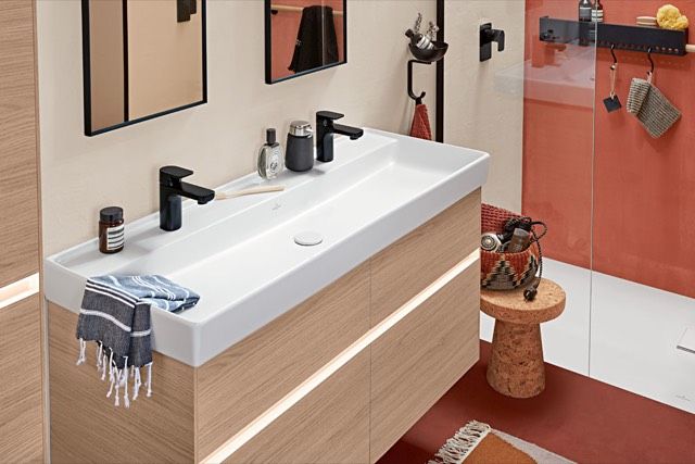 V&B Ventil verchromt, nicht verschließbar, Ventilabdeckung Keramik, stone white C+