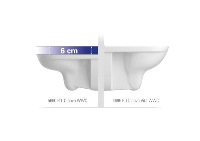 V&B Wand-Tiefspül-WC VICARE 36x59,5cm, DirectFlush, Abgang waagerecht, weiß