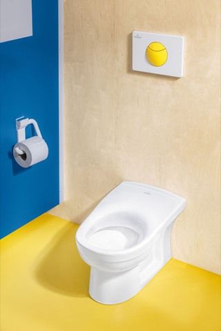 V&B WC-Betätigungsplatte E100 20,5x14,5x2,2cm, Kunststoff, für Kinder, sunshine yellow