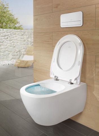 V&B Combi-Pack-Wand-Tiefspüler Subway 2.0 weiß, DirectFlush, mit WC-Sitz
