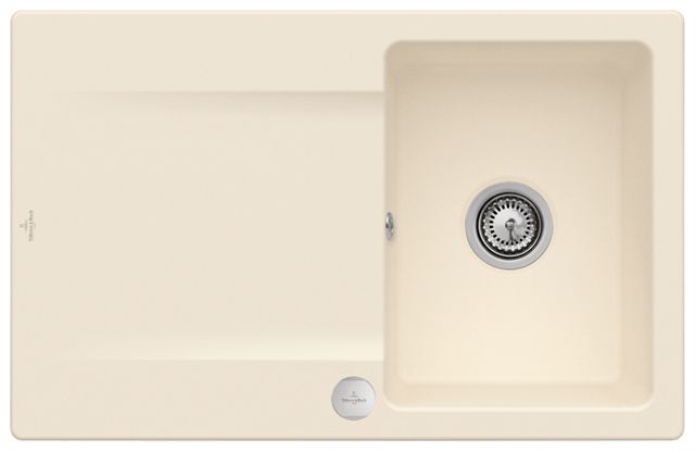 V&B Spüle Siluet 45 mit Ablaufgarnitur, Excenterbetätigung, ivory CeramicPlus