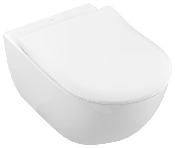 V&B Combi-Pack-Wand-Tiefspüler Subway 2.0 weiß, DirectFlush, mit WC-Sitz