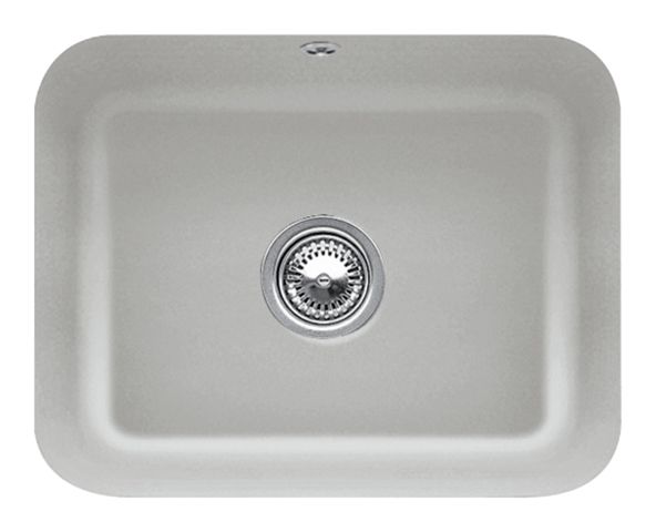 V&B Unterbauspüle Cisterna 60C mit Ablaufgarnitur, Handbetätigung, fossil CeramicPlus