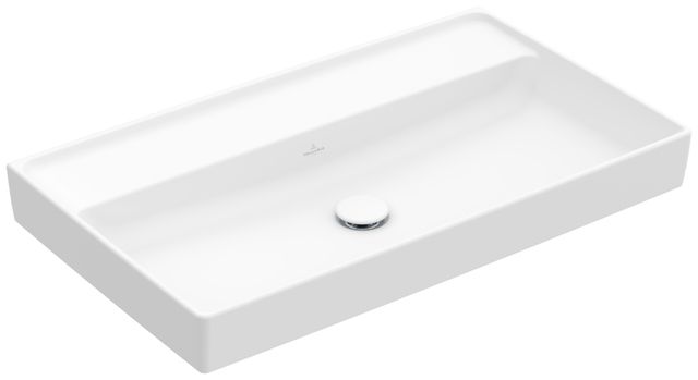 V&B Schrankwaschtisch Collaro 80 x 47 cm, ohne Überlauf, ohne Hahnloch, stone white C-plus