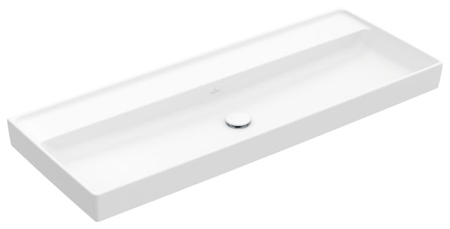 V&B Schrankwaschtisch Collaro 120 x 47 cm, ohne Überlauf, ohne Hahnloch, stone white C-plus