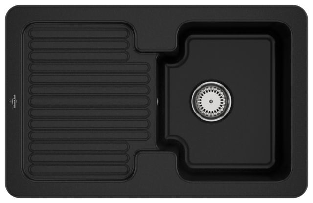 V&B Spüle Condor 45 mit Ablaufgarnitur, Handbetätigung, chromite CeramicPlus
