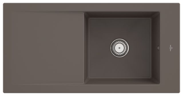 V&B Spüle Timeline 60 mit Ablaufgarnitur, mit Handbetätigung, timber CeramicPlus