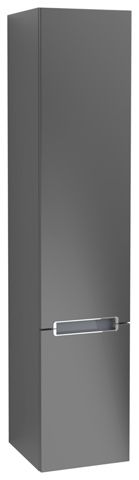 V&B Hochschrank Subway 2.0 35 x 165 x 37 cm, links, Griff chrom, black matt lacquer