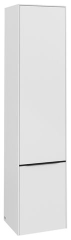 V&B Hochschrank Subway 3.0 40x171x36,2cm, Schanier links/Griff Volcano black, pure white