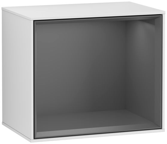 V&B Regalmodul Finion 41,8x35,6x27cm, Regal Anthracite Matt, White matt lacquer