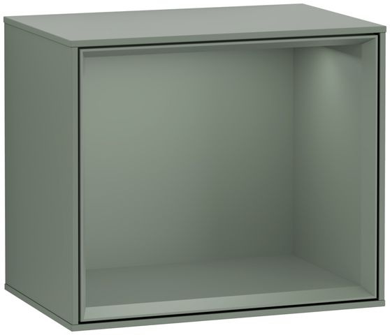 V&B Regalmodul Wandbeleuchtung Finion 41,8x35,6x27cm, Regal Olive Matt, Olive Matt Lacquer