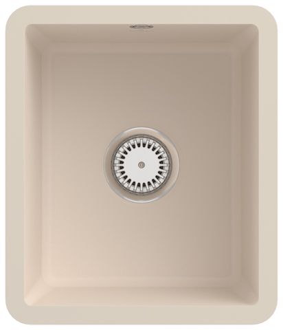 V&B Unterbauspüle Subway 45 SU mit Ablaufgarnitur, Handbetätigung, ivory CeramicPlus