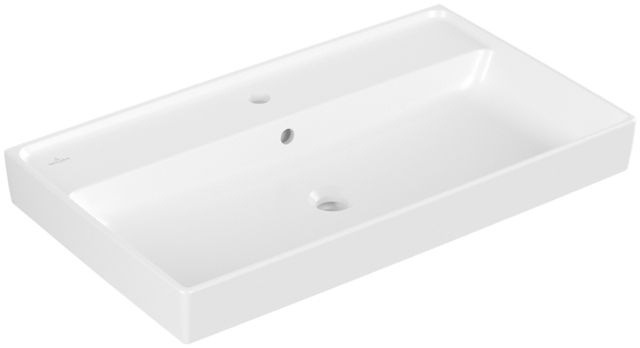 V&B Schrankwaschtisch Collaro 80 x 47 cm, mit Überlauf, stone white C-plus