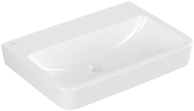 V&B Einbau-/Aufsatz-Waschtisch O.Novo 65x46cm, eckig, ohne Überlauf, weiß AntiBac C-Plus