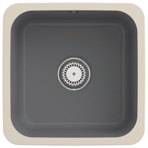 V&B Unterbauspüle Cisterna 50 Ablaufgarnitur, mit Handbetätigung, stone CeramicPlus