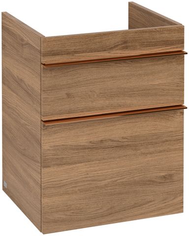 V&B Waschtisch-Unterschrank Venticello 46,6x59x42,5cm, Griff Copper, kansas oak