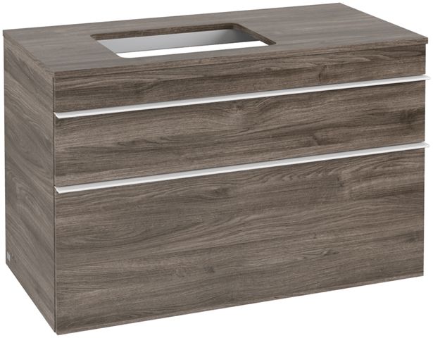 V&B Waschtisch-Unterschrank Venticello 95,7x60,6x50,2cm, Waschtisch links, Griff White, stone oak