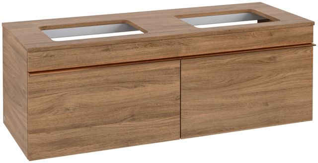 V&B Waschtisch-Unterschrank Venticello 125,7x43,6x50,2cm, Griff Copper, kansas oak