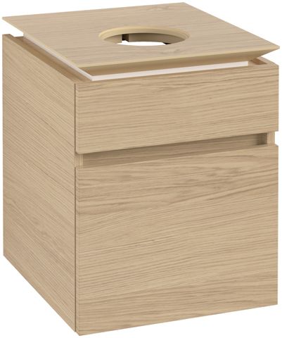 V&B Waschtischunterschrank Legato 45x55x50cm, Waschtisch mittig, Nordic Oak