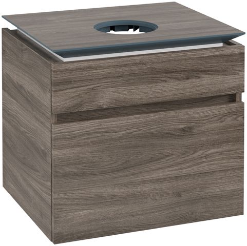 V&B Waschtischunterschrank Legato 60x55x50cm, Waschtisch mittig, Stone Oak