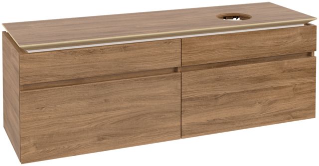 V&B Waschtischunterschrank Legato 160x50x50cm, Waschtisch rechts, Kansas Oak