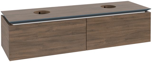 V&B Waschtischunterschrank Legato 160x38x50cm, für 2 Waschtische, Arizona Oak