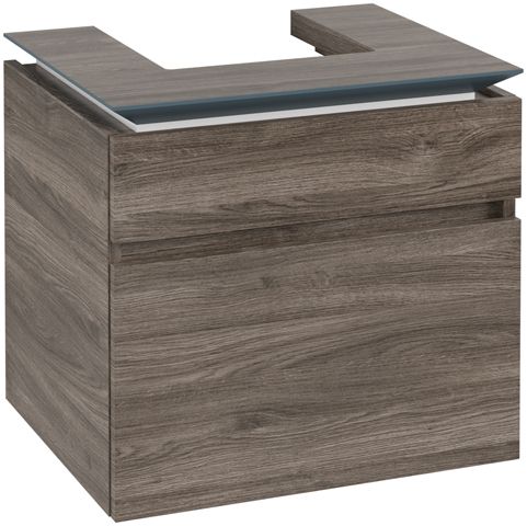 V&B Waschtischunterschrank Legato 60x55x50cm, Waschtisch mittig, Stone Oak