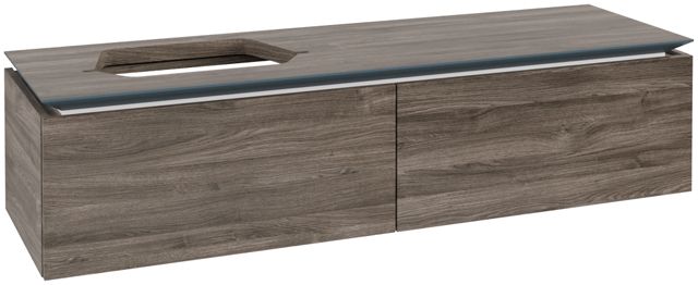 V&B Waschtischunterschrank Legato 160x38x50cm, Waschtisch links, Stone Oak
