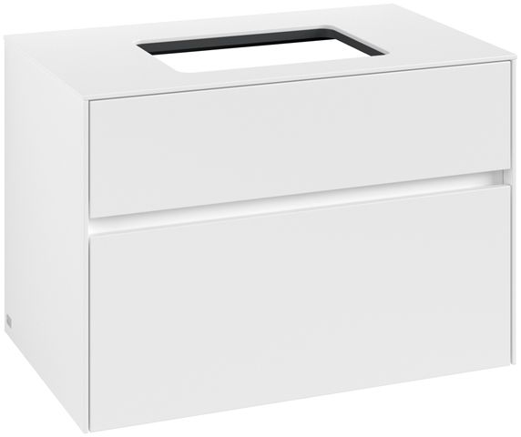 V&B Waschtischunterschrank Collaro 80x54,8x50cm, Waschtisch mittig, white matt