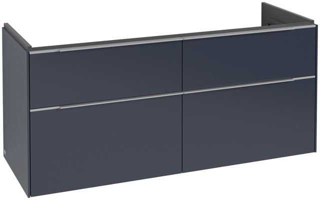 V&B Waschtisch-Unterschrank Subway 3.0 127,2x56,6x47,8cm, ohne LED/Griff Aluminium glänzend, marine blue
