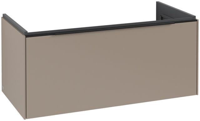 V&B Waschtisch-Unterschrank Subway 3.0 97,3x42,9x47,8cm, ohne LED/Griff Volcano black, taupe