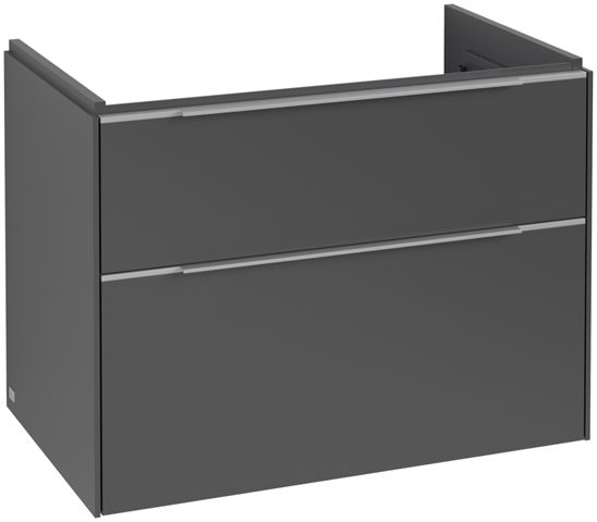 V&B Waschtisch-Unterschrank Subway 3.0 77,2x57,6x47,8cm, ohne LED/Griff Aluminium glänzend, graphite