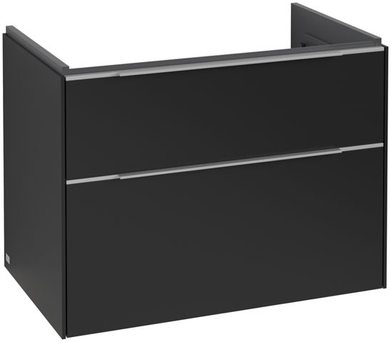 V&B Waschtisch-Unterschrank Subway 3.0 77,2x57,6x47,8cm, mit LED/Griff Aluminium glänzend, volcano black