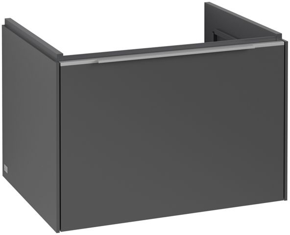 V&B Waschtisch-Unterschrank Subway 3.0 62,2x42,9x47,8cm, ohne LED/Griff Aluminium glänzend, graphite