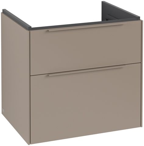 V&B Waschtisch-Unterschrank Subway 3.0 62,2x57,6x47,8cm, ohne LED/Griff monochrom, taupe