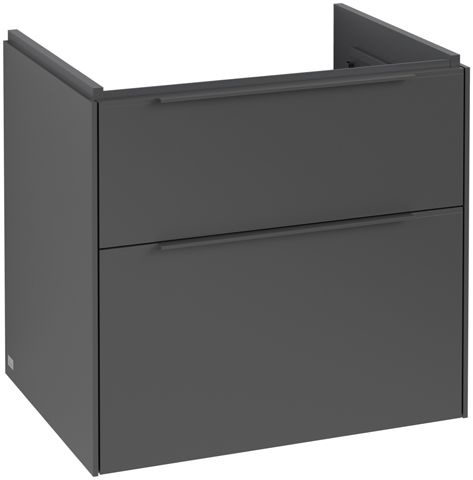 V&B Waschtisch-Unterschrank Subway 3.0 62,2x57,6x47,8cm, ohne LED/Griff monochrom, graphite