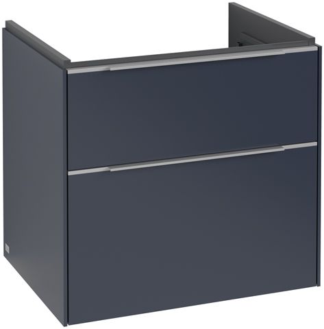 V&B Waschtisch-Unterschrank Subway 3.0 62,2x57,6x47,8cm, mit LED/Griff Aluminium glänzend, marine blue