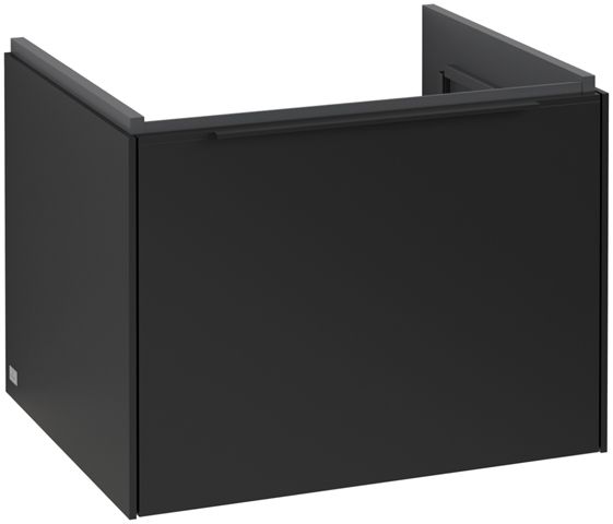 V&B Waschtisch-Unterschrank Subway 3.0 57,2x42,9x47,8cm, mit LED/Griff Volcano black, volcano black