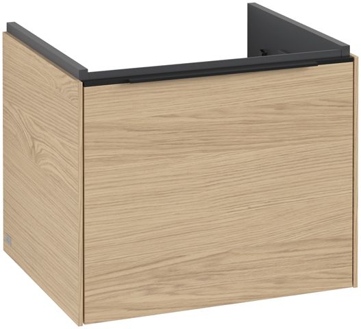 V&B Waschtisch-Unterschrank Subway 3.0 52,3x42,9x44,8cm, ohne LED/Griff Volcano black, nordic oak