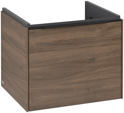 V&B Waschtisch-Unterschrank Subway 3.0 52,3x42,9x44,8cm, mit LED/Griff Volcano black, arizona oak