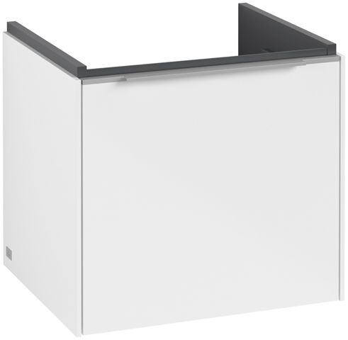 V&B Waschtisch-Unterschrank Subway 3.0 47,3x42,9x40,8cm, ohne LED/Griff Aluminium glänzend, brilliant white