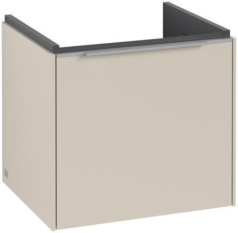 V&B Waschtisch-Unterschrank Subway 3.0 47,3x42,9x40,8cm, ohne LED/Griff Aluminium glänzend, cashmere grey