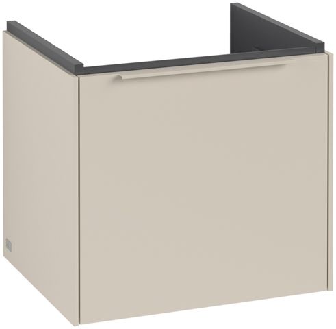 V&B Waschtisch-Unterschrank Subway 3.0 47,3x42,9x40,8cm, ohne LED/Griff monochrom, cashmere grey
